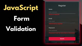 JavaScript Form Validation For Beginners [upl. by Weihs]