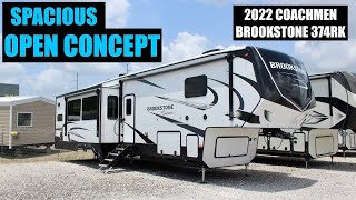 LARGEST KITCHEN IVE EVER SEEN IN AN RV 2022 Coachmen Brookstone 374RK [upl. by Edora]