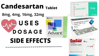 candesartan cilexetil 8mg 4mg 16mg 32mg in hindi  Advant tablet uses Dosage side effects [upl. by Winfield]