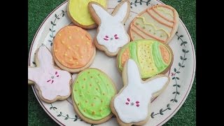 Ricetta BISCOTTI DI PASQUA con ghiaccia reale EASTER COOKIES [upl. by Adnam]