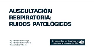 Auscultación respiratoria ruidos patológicos [upl. by Sibylla330]