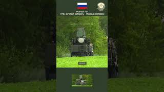 PantsirS1  Antiaircraft artillery  missile complex military defence [upl. by Kotz]