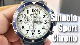 Shinola Runwell 48mm Titanium Sport Chrono amp How to adjust the stopwatch hands [upl. by Barret782]