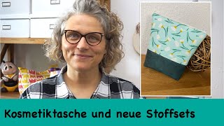 Kosmetiktasche nähen und wieder neue Stoffsets [upl. by Amre188]