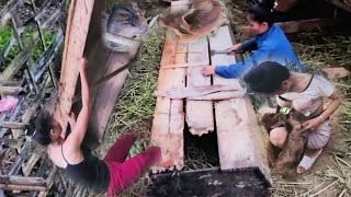 Life of Women in the Highlands Construction and Repair of Barns for Cattle [upl. by Ursas466]