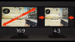 How to get CSGO 43 resolution with black bars or stretched on XL monitors [upl. by Panter]