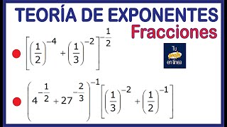 40 Repaso de potencias Parte 2 fracciones con exponente negativo y positivo [upl. by Edahc366]