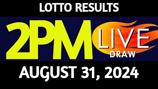 Lotto Result Today 200 pm draw August 31 2024 Saturday PCSO LIVE [upl. by Ainola880]