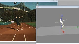 Javelin throw analysis  markerless motion tracking [upl. by Shiff]