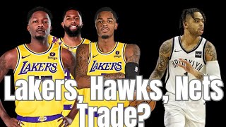 Lakers Nets Hawks 3 Team Trade [upl. by Ahseem]