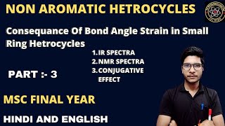 Consequance of bond angle strain in small ring hetrocycles  bond angle strain [upl. by Airrehs]