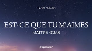 Maître Gims  EstCe Que Tu Maimes Lyrics  Terjemahan Speed Up [upl. by Ahsikar]