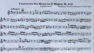 Mozart Horn Concerto No1 Allegro Tenor Horn and Piano [upl. by Anahahs772]