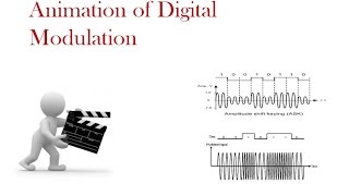 Animation of Digital modulation  Amplitude Frequency and Phase shift keying [upl. by Adalai538]