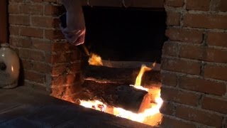 FiAir blower gets wood fire blazing in fireplace in 1 minute [upl. by Thorr]