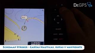 Garmin GPS Echomap Striker  Cartas Náuticas Rutas y Waypoints [upl. by Acinorav522]