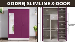 New GODREJ Almira 2024 Slimline Almirah 3 Door Best Design Almira design [upl. by Inot]