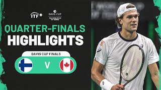 Highlights Otto Virtanen FIN v Gabriel Diallo CAN  Davis Cup Finals 2023 [upl. by Ameehsat]