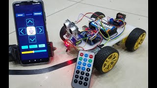 obstacle avoiding robot without ardunio  IR SENSOR  L293D IC [upl. by Megdal]