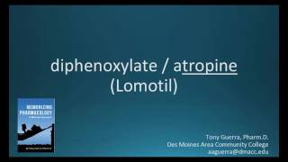 How to pronounce diphenoxylateatropine Lomotil Memorizing Pharmacology Flashcard [upl. by Everrs]