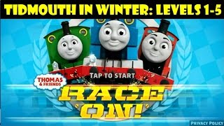 Thomas Tank Engine amp Friends Race On Game  Tidmouth in Winter  Stations Levels 15 [upl. by Ijar]