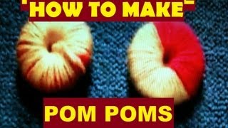 How to make pom poms the easy way with cardboard discs and wool [upl. by Derron943]