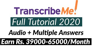 How To Pass TranscribeMe Exam 2020  Latest Tutorial Hindi\Urdu [upl. by Hsur]