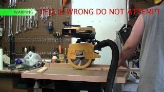 How NOT to rip And HOW TO RIP on a Radial Arm Saw [upl. by Nivram]