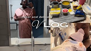 Labor And Delivery Vlog🤰🏽 Induced at 40 weeks  Rawreal experience  first time mom 🩵2024 [upl. by Deuno]