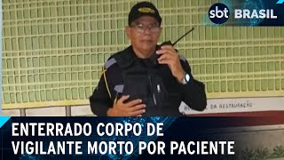 É enterrado corpo de vigilante morto por paciente em hospital de Recife  SBT Brasil 270424 [upl. by Nnyllaf]