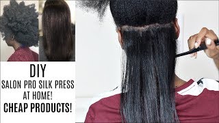 HOW TO SILK PRESS on 4G NATURAL Hair AT HOME CHEAP NO FRIZZ NO DAMAGE TESTING NEW FLAT IRON [upl. by Terrence]