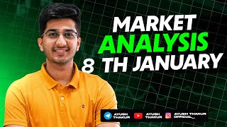 Market Analysis for 8th January  By Ayush Thakur [upl. by Gobert]