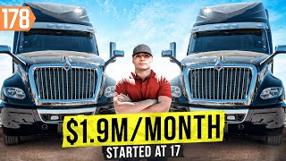 17 Year Old Starts 19MMonth Trucking Business… HOW [upl. by Timmons566]