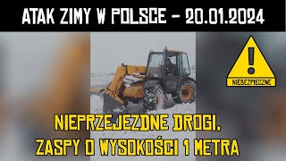 ❄️🌨️ ŚNIEŻYCE W POLSCE  20012024 ❄️🌨️ [upl. by Anneehs847]