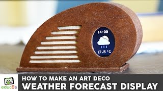 Arduino Retro ESP8266 Weather Forecast Display using a Wemos D1 mini Art Deco [upl. by Dodd2]