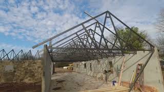 I Spent 50 hours Building and Setting Steel Trusses ep 05 [upl. by Fisch]