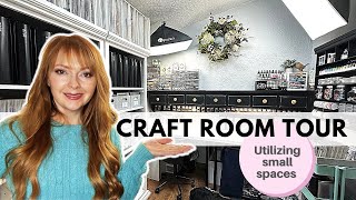 Craft Room Tour  Utilizing Small Spaces [upl. by Eednim]