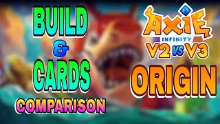 BUILD amp CARDS COMPARISON  AXIE ORIGIN [upl. by Epifano194]