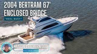 2004 Bertram 67 Enclosed Bridge “Reel Busy“ 1149000 [upl. by Atinauq462]