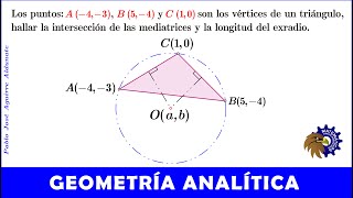 Circuncentro 3 de 3 Hallando la intersección de las mediatrices de un triángulo [upl. by Quinta]