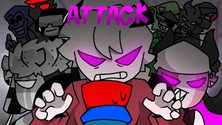 Attack but everyone sings it Friday Night Funkin Animation [upl. by Cynthie647]