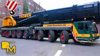 watch this 500t LIEBHERR CRANE LTM 150081 arriving at construction site amp being assembled [upl. by Gati821]