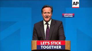 British PM David Cameron in his last speech before voters decide Thursday on Scottish independence [upl. by Dincolo]