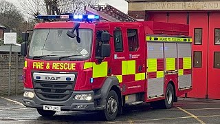 FIRST CATCH  Lancashire Fire amp Rescue Service  Penwortham’s pump turnout [upl. by Fredric227]