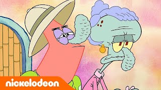 Bob Esponja  ¡60 MINUTOS de los mejores momentos de Calamardo 🦑  Nickelodeon en Español [upl. by Yonita]