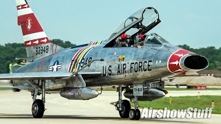 F100 Super Sabre Flybys in HD  Drag Chute Thunder Over Michigan 2022 [upl. by Nottnerb]