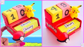 How to make Pokemon 2024 Desk Calendar with PaperPikachu DESK CALENDAR [upl. by Blake638]