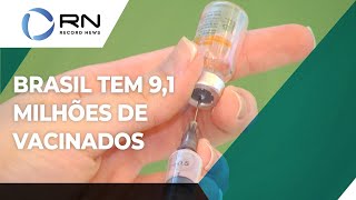 Brasil tem 9114424 pessoas vacinadas contra o coronavírus [upl. by Asiled]