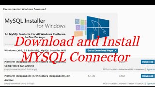 How to Download and Install MYSQL Java Connector jar file  MYSQL JAR FILE [upl. by Sokcin]