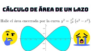 Área encerrada por un lazo lemniscata Coordenadas rectangulares [upl. by Aihseyk]